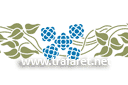 Schablonen für die Bordüren mit Pflanzen - Blaue Blume