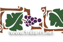 Schablonen für die Frucht Malen - Bordürenmotiv mit Weinbeere 02
