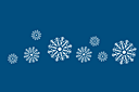 Schablonen auf das Thema der Winter - Bordürenmotiv mit Schneeflocken