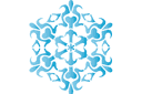 Schablonen auf das Thema der Winter - Schneeflocke XXIII