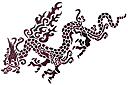 Schablonen mit östlich Motiven - Angreifender Drache