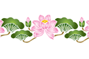 Schablonen mit östlich Motiven - Orientalische Lilien