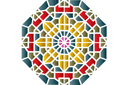 Kreismuster Schablonen - Orientalisches Mosaik
