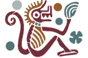 Schablonen von Maya, Azteken und Inken - Affe des Inka