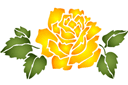 Schablonen für Rosen zeichnen - Teerose