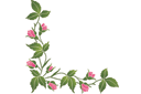 Schablonen für Blumen zeichnen - Ecke aus Rosen