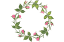 Schablonen für Blumen zeichnen - Kreisförmiges Motiv aus Rosen