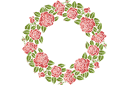 Kreismuster Schablonen - Kreisförmiges Motiv aus Rosen 13