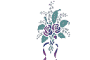 Schablonen für Rosen zeichnen - Blumenstrauß