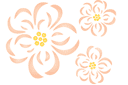Schablonen für Blumen zeichnen - Drei Sakura