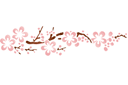 Schablonen mit östlich Motiven - Motiv mit Sakura
