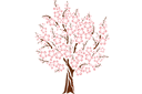 Schablonen für Bäume zeichnen - Japanische Kirsche 3