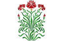 Schablonen für Blumen zeichnen - Gebüsch aus Nelke