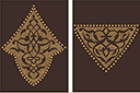 Schablonen für die Bordüren mit verschiedenen Ornamenten - Zwei Spitzen-Muster