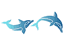 Maritime Schablonen - Spiel der Delfine