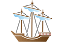 Maritime Schablonen - Schiffchen 10