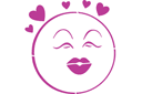 Schablonen das Zeichnen des Lächelns - Emoticon 31
