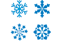 Schablonen auf das Thema der Winter - Weihnachtliche Schneeflocken