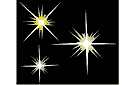 Schablonen auf dem Raumthema - Sterne