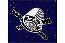 Schablonen auf dem Raumthema - Künstlicher Satellit