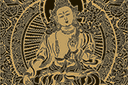 Schablonen Indische Mustern - Großer Buddha auf dem Lotus