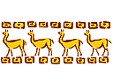 Schablonen im lateinamerikanischen Stil - Bordürenmotiv mit Lamas