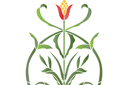 Schablonen für Blumen zeichnen - Stilisierte Blume 1