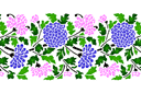 Schablonen für Blumen zeichnen - Bordürenmuster aus Chrysantheme