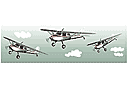 Schablonen für Autos und Flugzeuge zeichnen - Flugzeuges des Typs Cessna