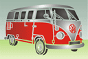 Schablonen für Autos und Flugzeuge zeichnen - Volkswagen T1