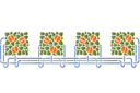 Schablonen im Jugendstil - Bordürenmuster mit Orangenbaum A