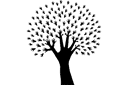 Schablonen für Bäume zeichnen - Baum mit Handflächen