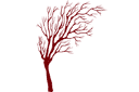 Schablonen für Bäume zeichnen - Herbstlicher Baum