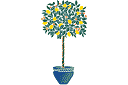 Schablonen für Bäume zeichnen - Zitronenbaum