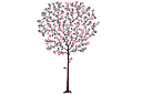 Schablonen für Bäume zeichnen - Kirschbaum