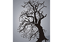 Schablonen für Bäume zeichnen - Winterbaum