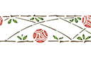 Schablonen für Bordüre im klassischen Stil - Bordüre der Jugendstil 292