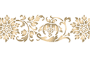 Schablonen für Bordüre im klassischen Stil - Bordürenmuster mit Granatapfel