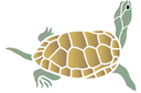 Tiere zeichnen Schablonen - Schildkröte 04