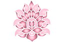 Schablonen für Blumen zeichnen - Lotusblüte A