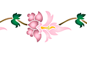 Schablonen für die Bordüren mit Pflanzen - Orientalische Blume