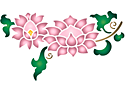 Schablonen für Blumen zeichnen - Chrysanthemenzweig A