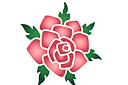 Schablonen für Rosen zeichnen - Rose 1A