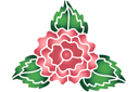 Schablonen für Rosen zeichnen - Frottee Rose 2A