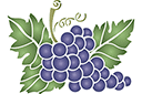 Schablonen für Gartenpflanzen zeichnen - Weintraube 4