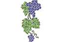 Schablonen für Gartenpflanzen zeichnen - Motiv mit Weinstock