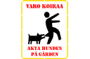 Schablonen mit Zeichen und Logo - Vorsicht vor dem Hund 1a