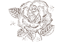 Schablonen für Rosen zeichnen - Große Röschen 79a