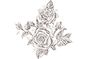 Schablonen für Rosen zeichnen - Große Röschen 79b