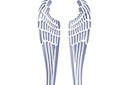 Schablonen auf dem Thema des Himmels - Engelsflügel 01a